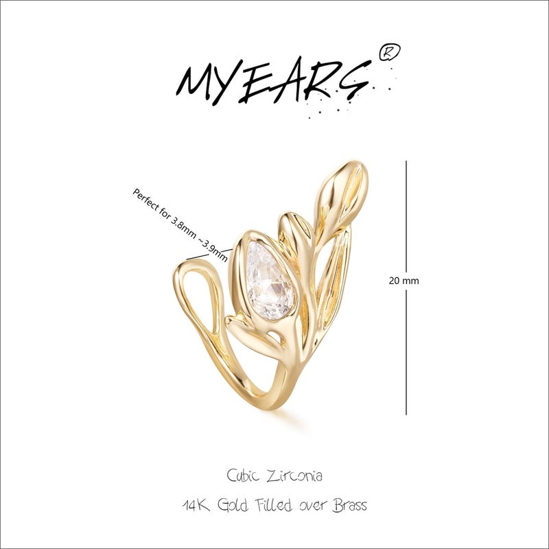 MYEARS Women Ear Cuff Earring Gold Non Pierced Ear Cartilage Clip on Wrap Hoop 14K Gold Filled Tiny Boho Beach Simple Minimalist Delicate Handmade Hypoallergenic Jewelry Gift-Sold as Single/Pair - Image 4
